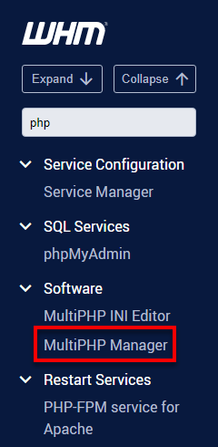 WHM MultiPHP Manager