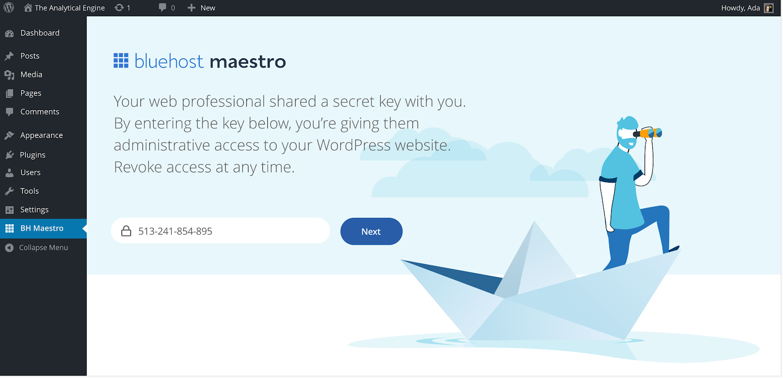 enter-secrete-key-then-click-nex