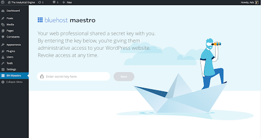 enter-secrete-key