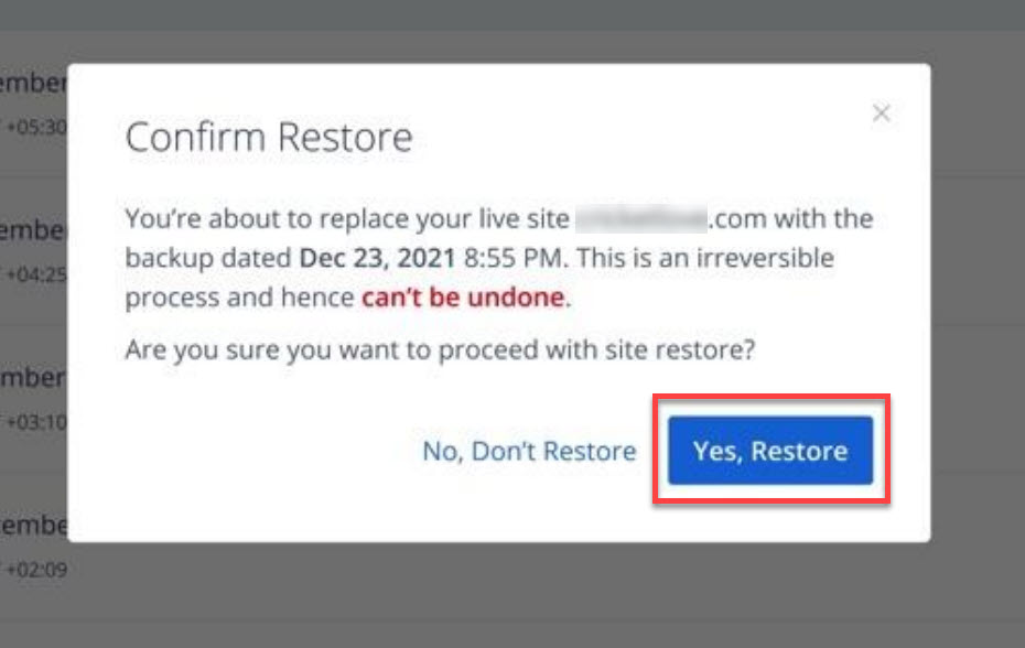 maestro-restore-confirmation
