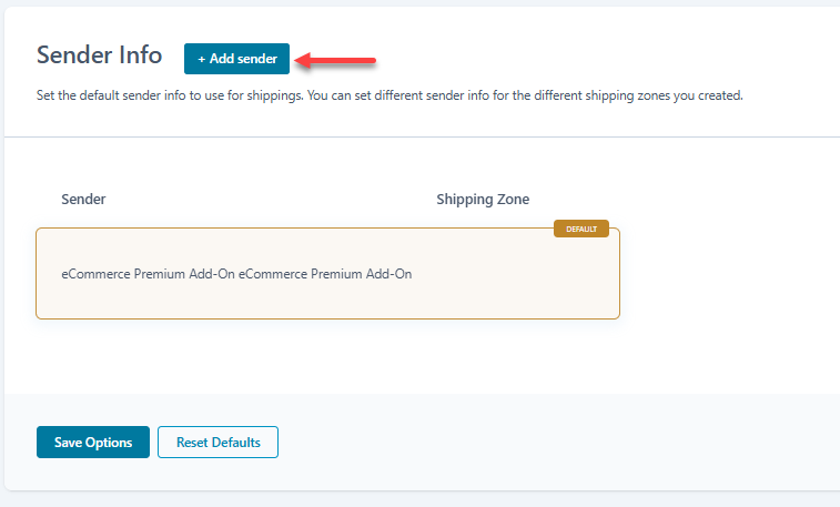 Sender Info multiple