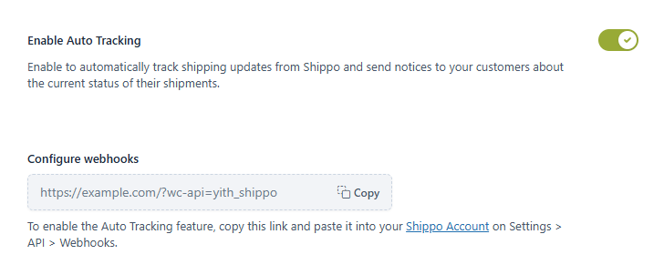 Enable the Auto Tracking feature