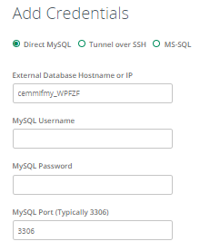 Enter Credentials