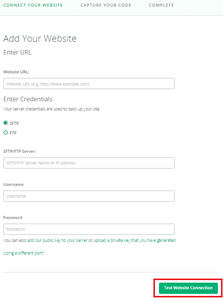 Enter Credentials