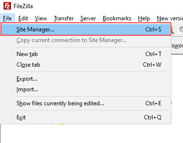 filezilla-site-manager