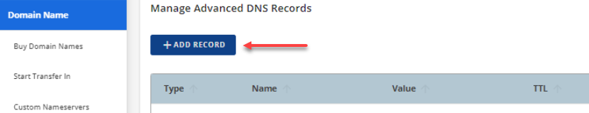 Add record button