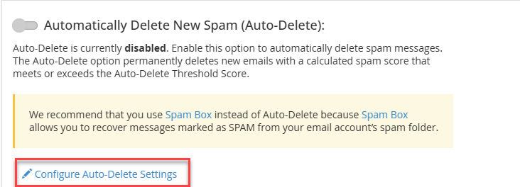 Configure Auto-Delete Settings