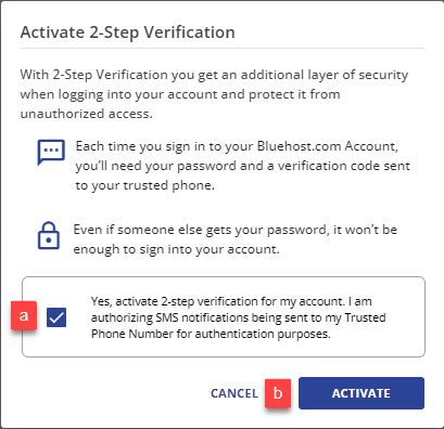 Activate 2FA page