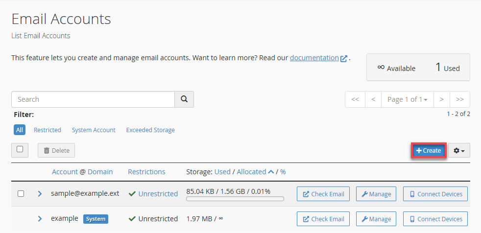 Bluehost Create Email Accounts