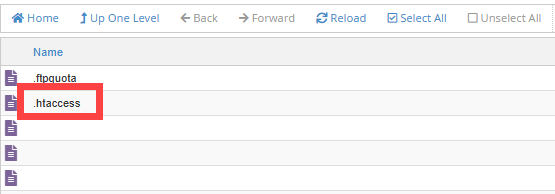 BH cPanel - File manager - .htaccess
