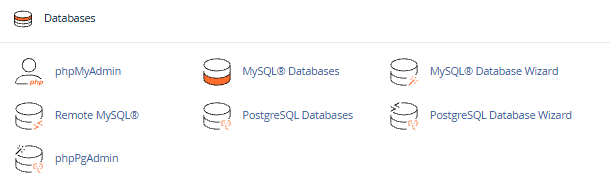 Bluehost Portal - cPanel - Databases