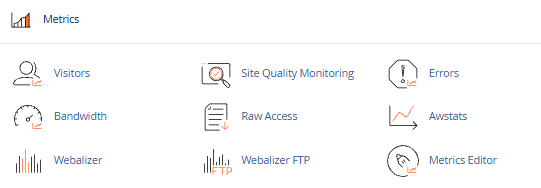 Bluehost Portal - cPanel - Metrics