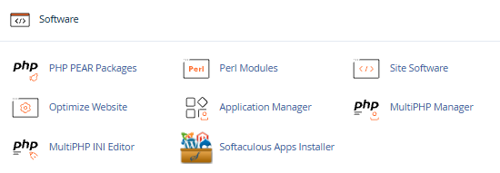 Bluehost Portal - cPanel - Software