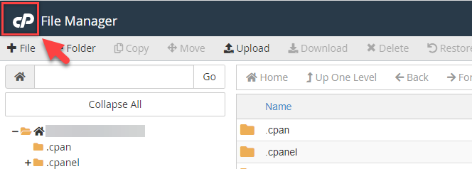 cpanel-bluehost-home