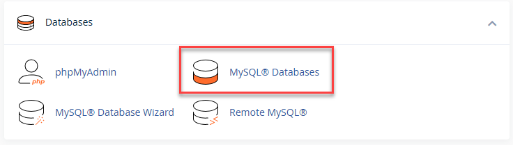 MySQL under Databases