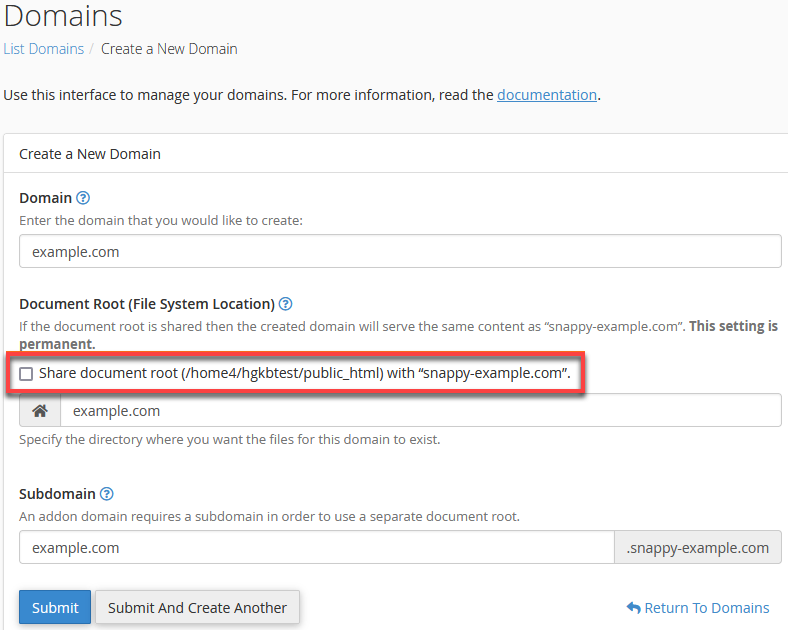 Deselect the checkbox