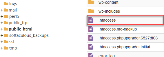 .htaccess file
