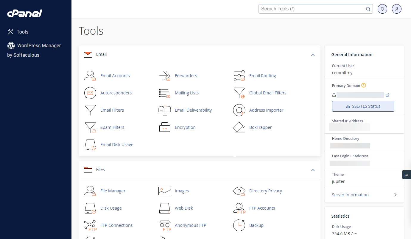 cpanel-home-page-jupiter