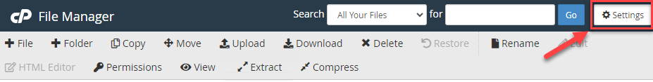 cpanel settings-changing file permissions