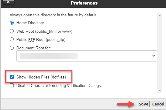 cpanel settings-changing file permissions