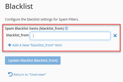 Add the email address or domain you want blocked.