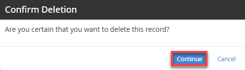 Delete button under Zone Editor