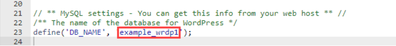 edit database name walkthrough