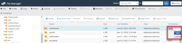 cpanel-show-hidden-folders