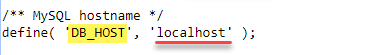 DB_HOST - localhost