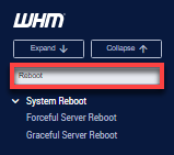WHM Reboot