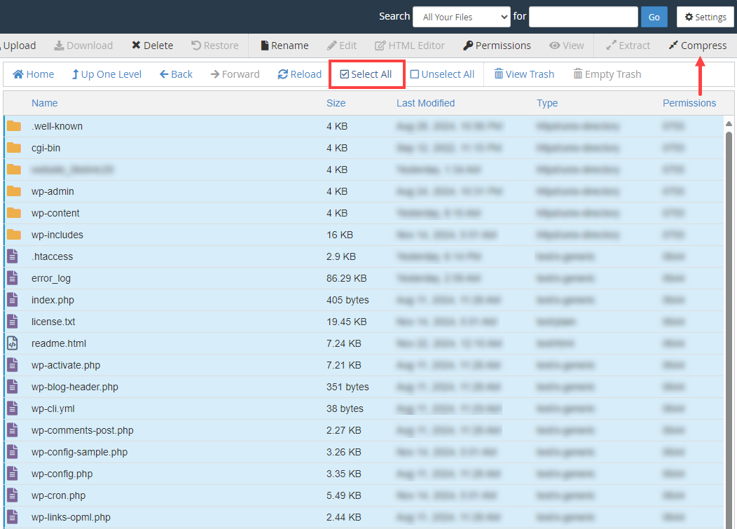Select All Tab