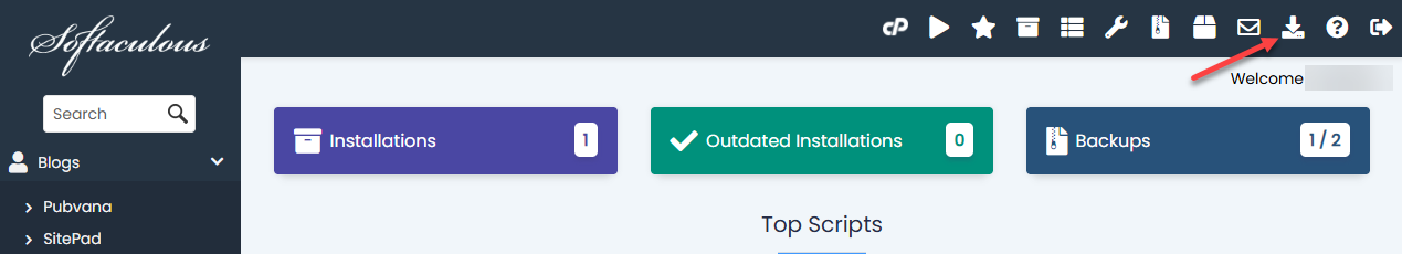 Softaculous - Import Installations icon