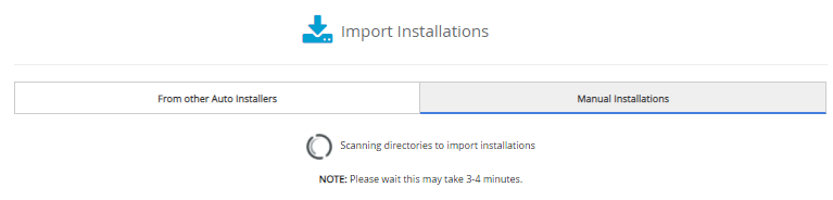 Softaculous - Scan Manual Installations