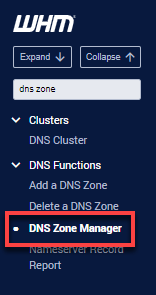 WHM - DNS Functions