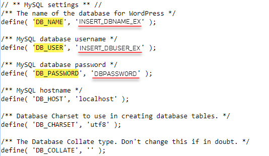 wp-config.php file