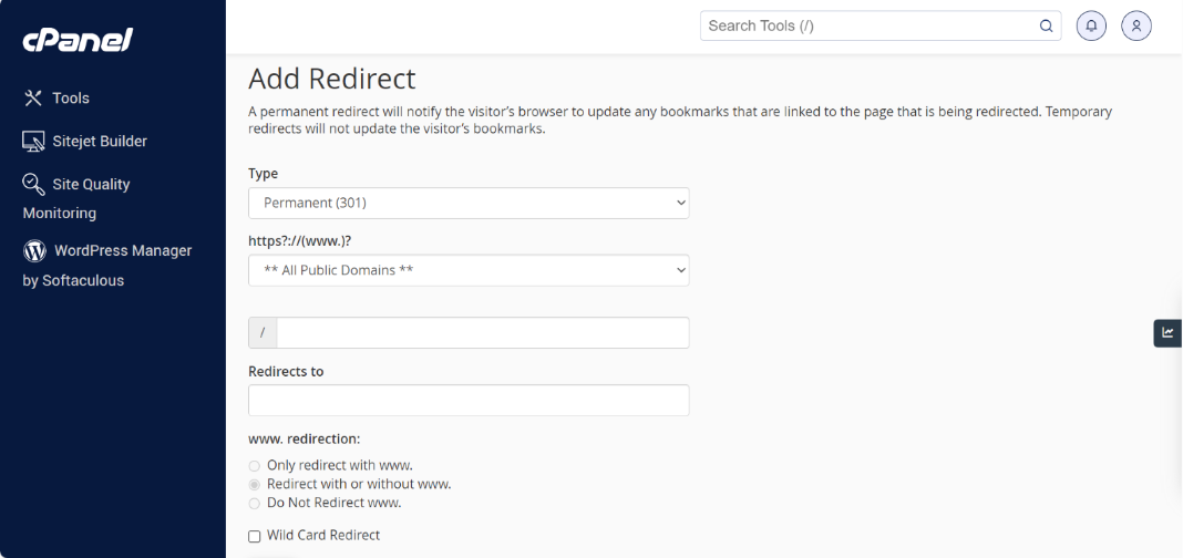 Add Redirect