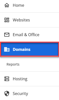 Bluehost Domains Tab