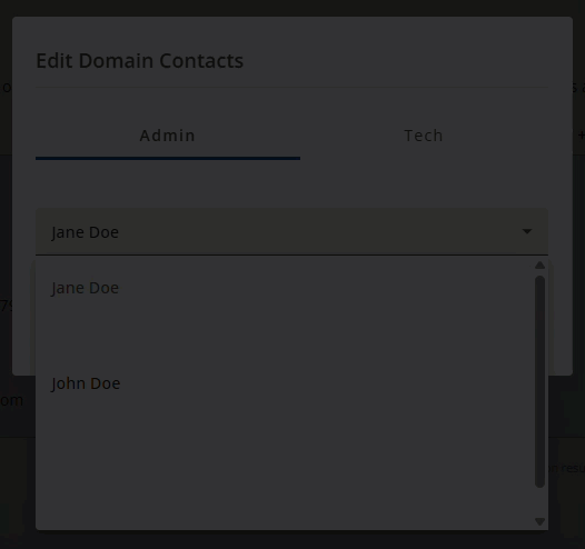 Admin Tab Select user Save button