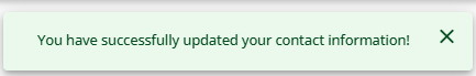 Domain Contacts Successful Edit prompt