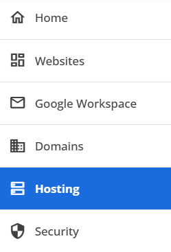 navigation menu tabs clic hosting