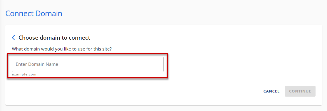 click manage hyperlink under site information