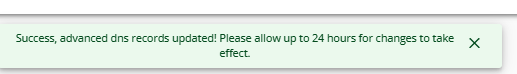 Confirmation message