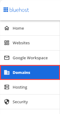 Domains Menu