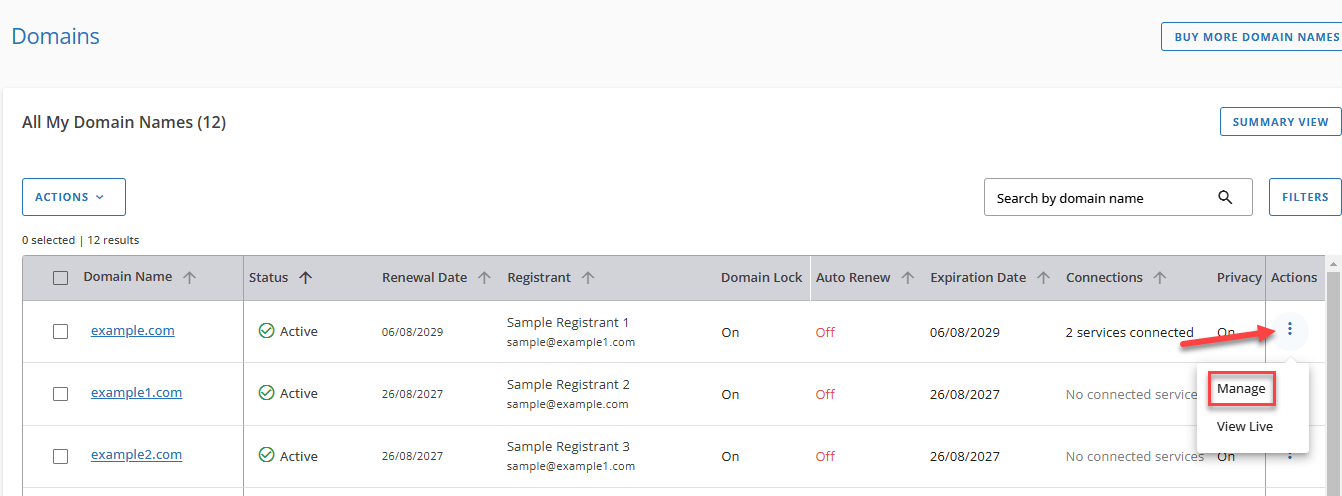Multiple Domains Screenshot