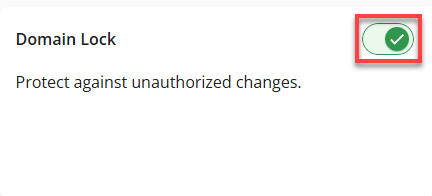 Bluehost Account Manager Domains Tab -  Domain Lock Turn Off