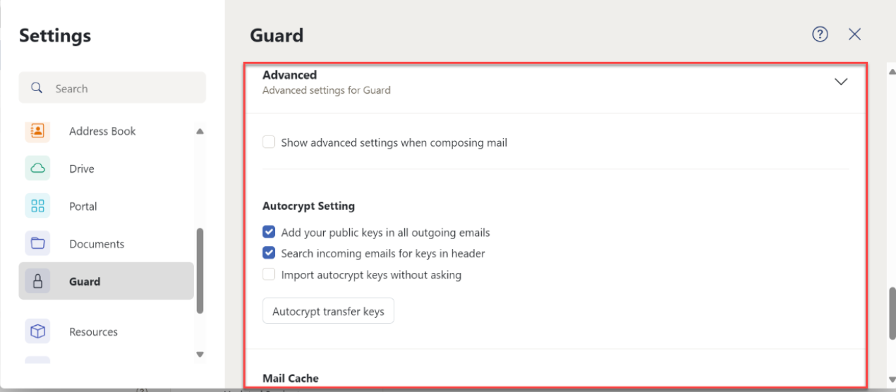 Advanced Settings