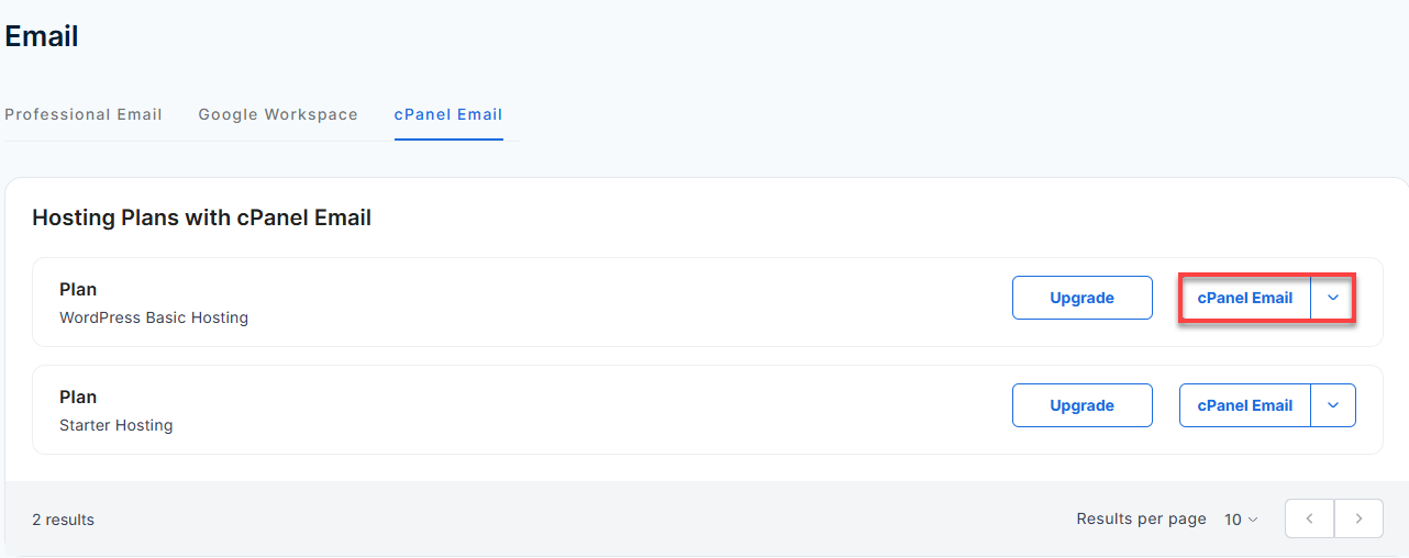 Email Tab