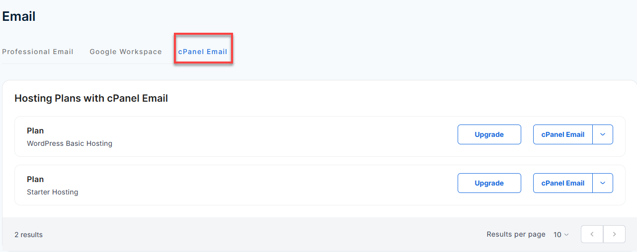 Email Tab