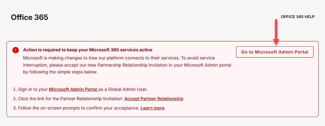 Access Microsoft Admin Portal