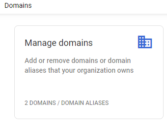 BH Google Workspace Admin Console Manage Domain